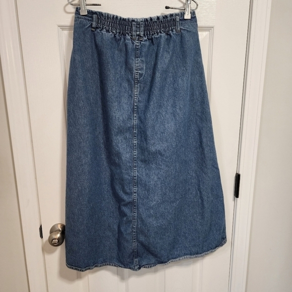 Bugle Boy Collection for Her Vintage‎ Button Down Denim Maxi Skirt Junior 10 - Picture 2 of 13